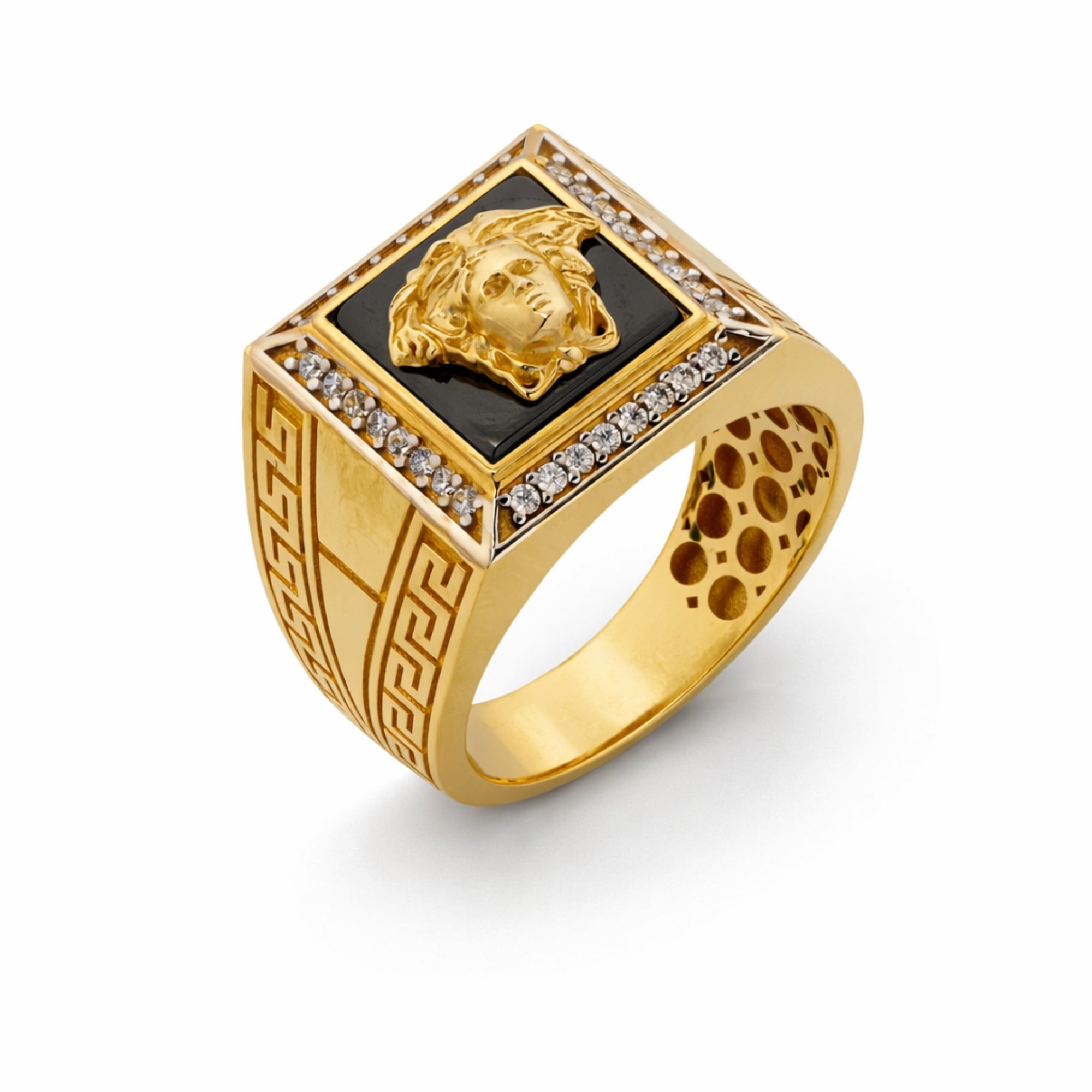10KT Yellow Gold Medusa Men’s Ring