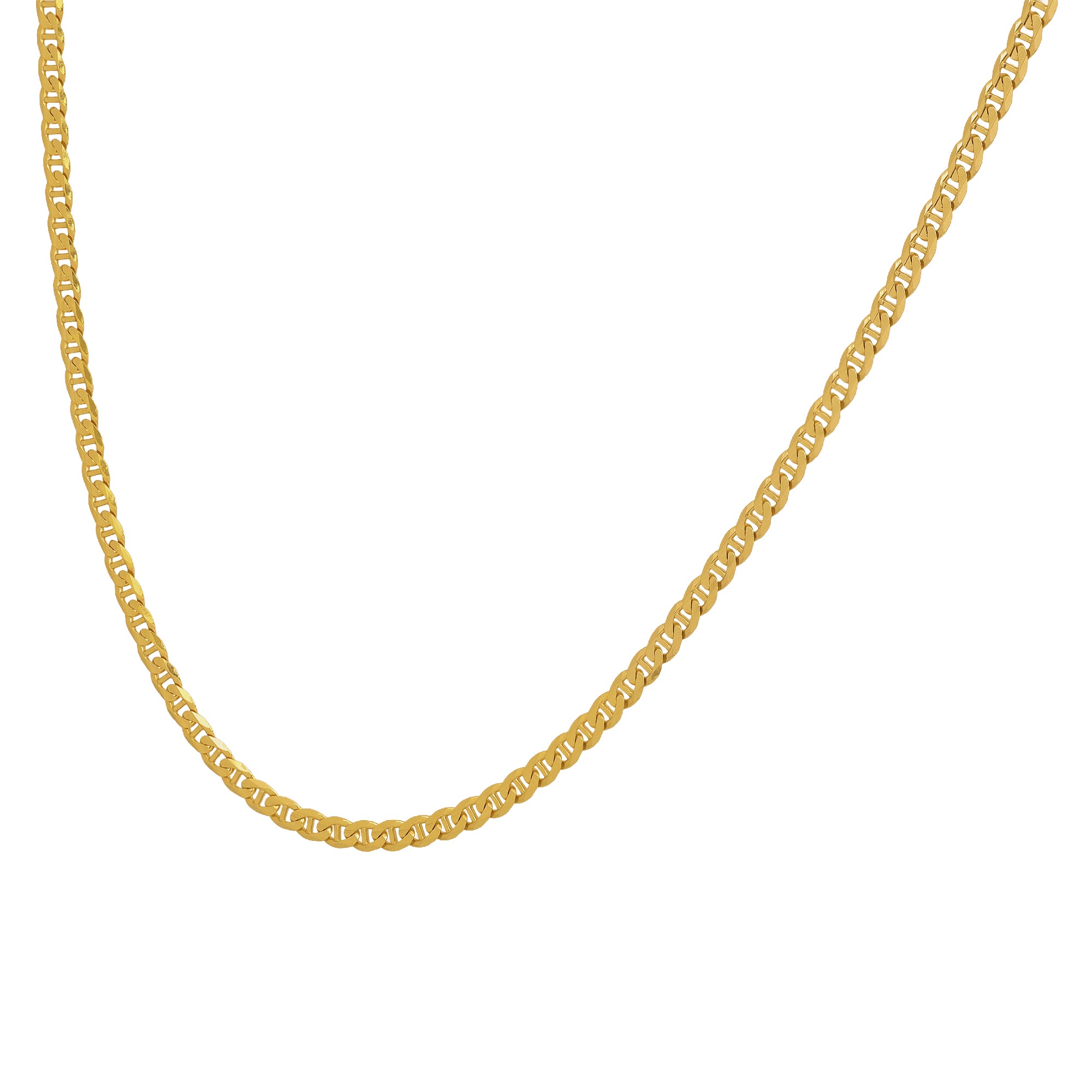 10K Yellow Gold Mariner Link Chain Necklace