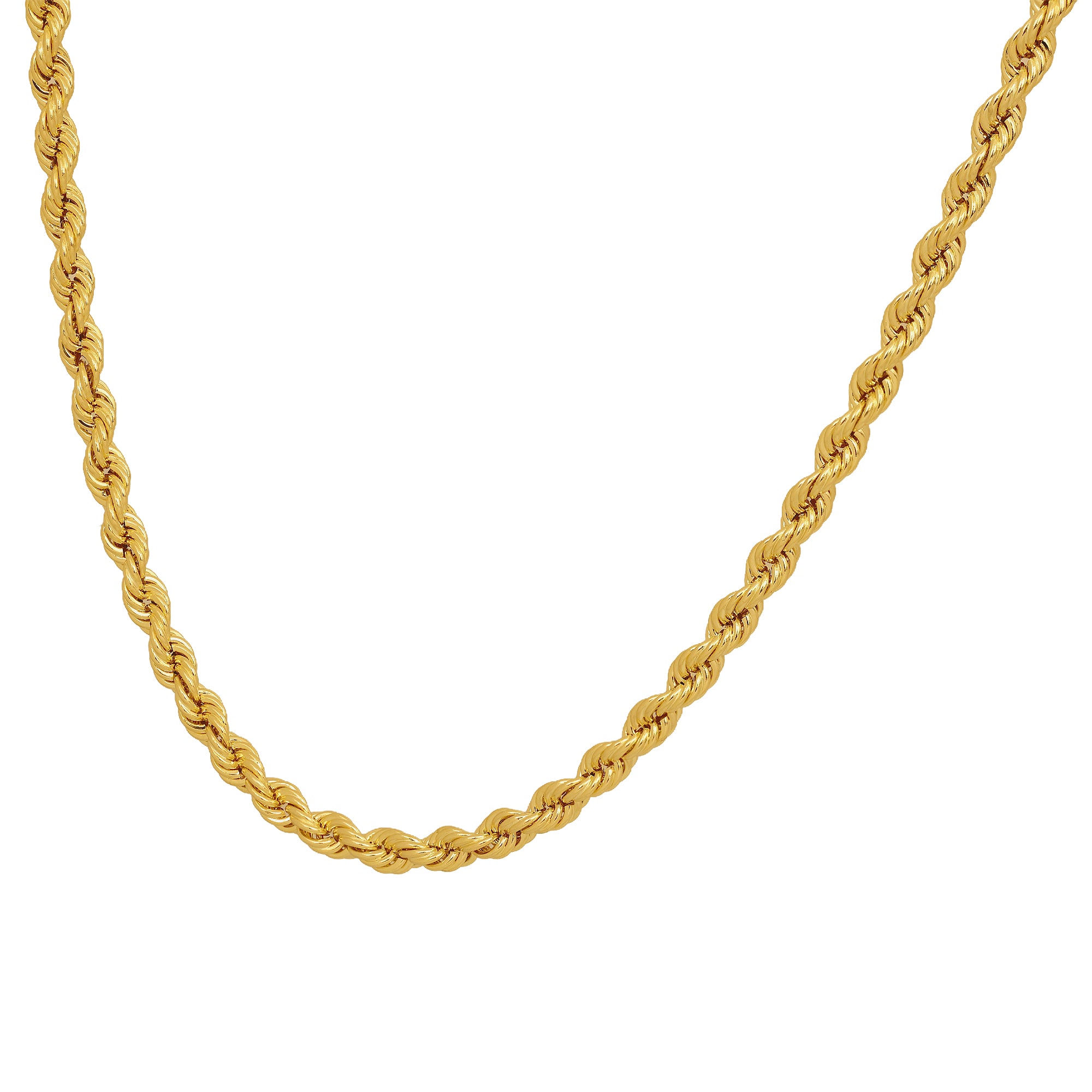 10K Yellow Gold Rope Chain Necklace
