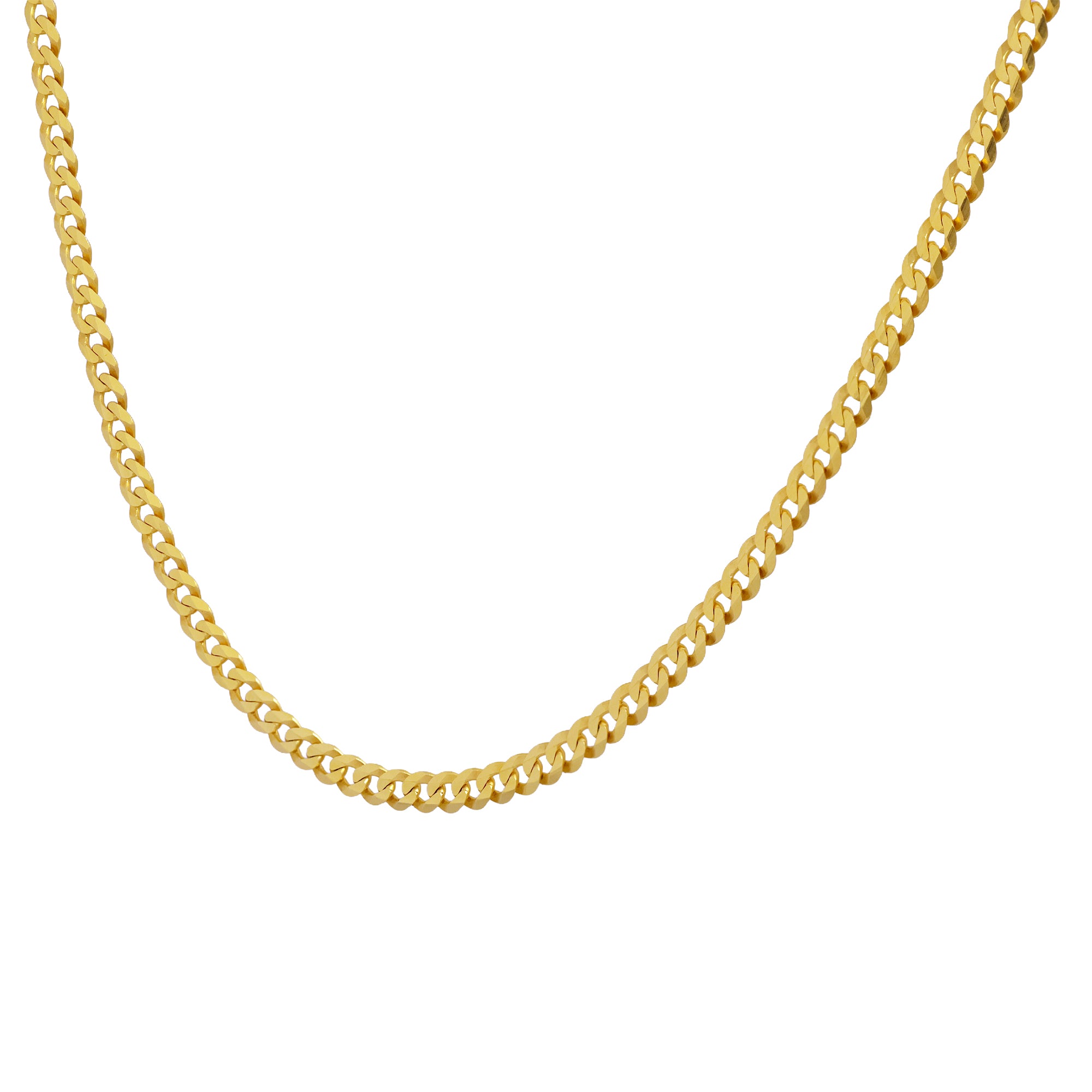 10K Yellow Gold Curve Link Chain - 24' x 4mm