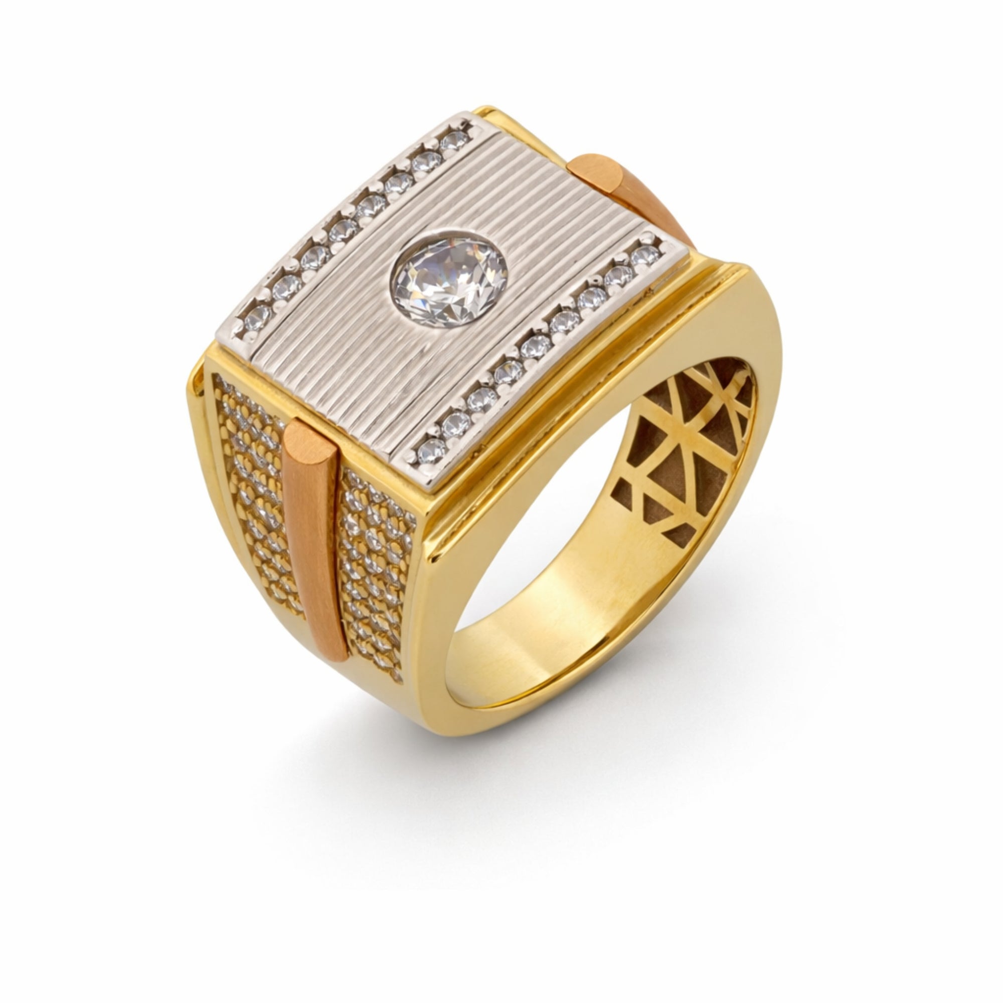 14KT Two Tone Gold Men’s Ring