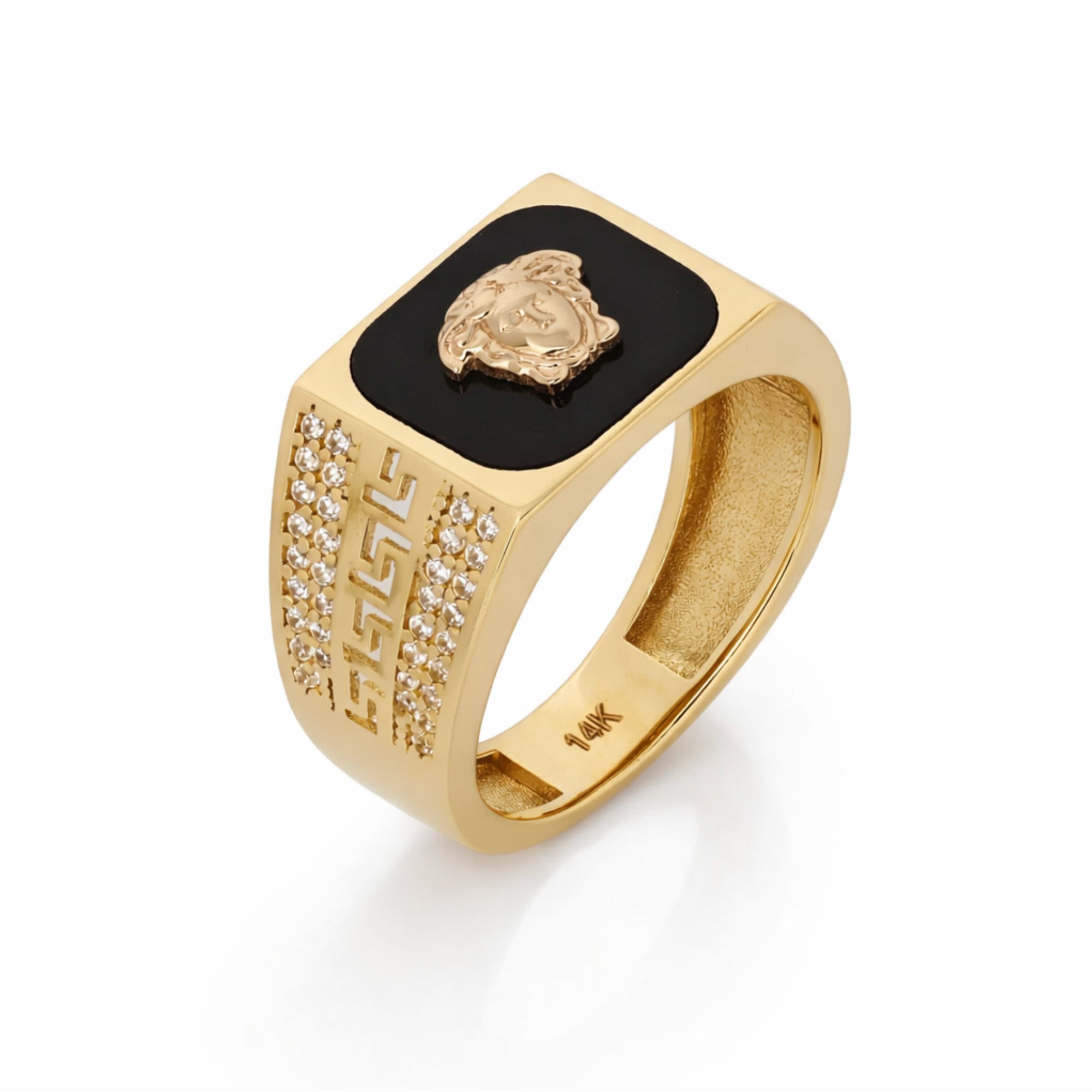 14Kt Yellow Gold Medusa Men’s Ring