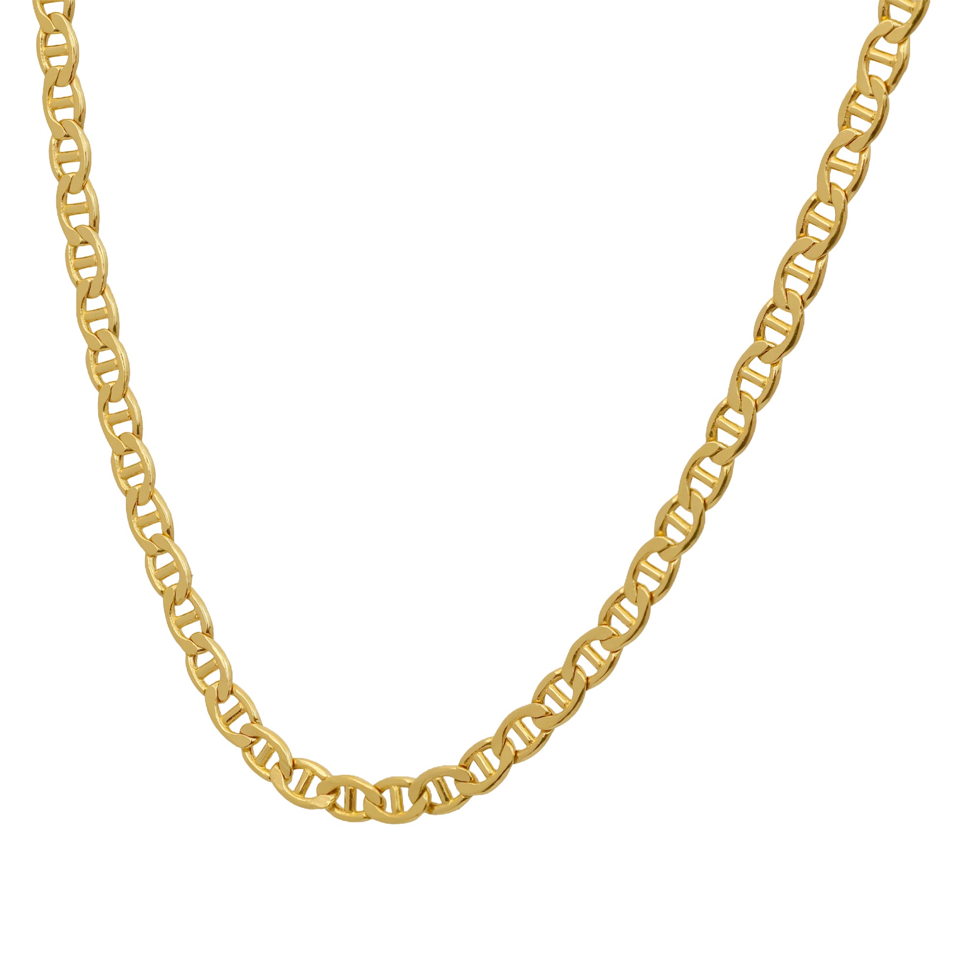 18K Yellow Gold Mariner Link Chain - 24x4mm - 12g
