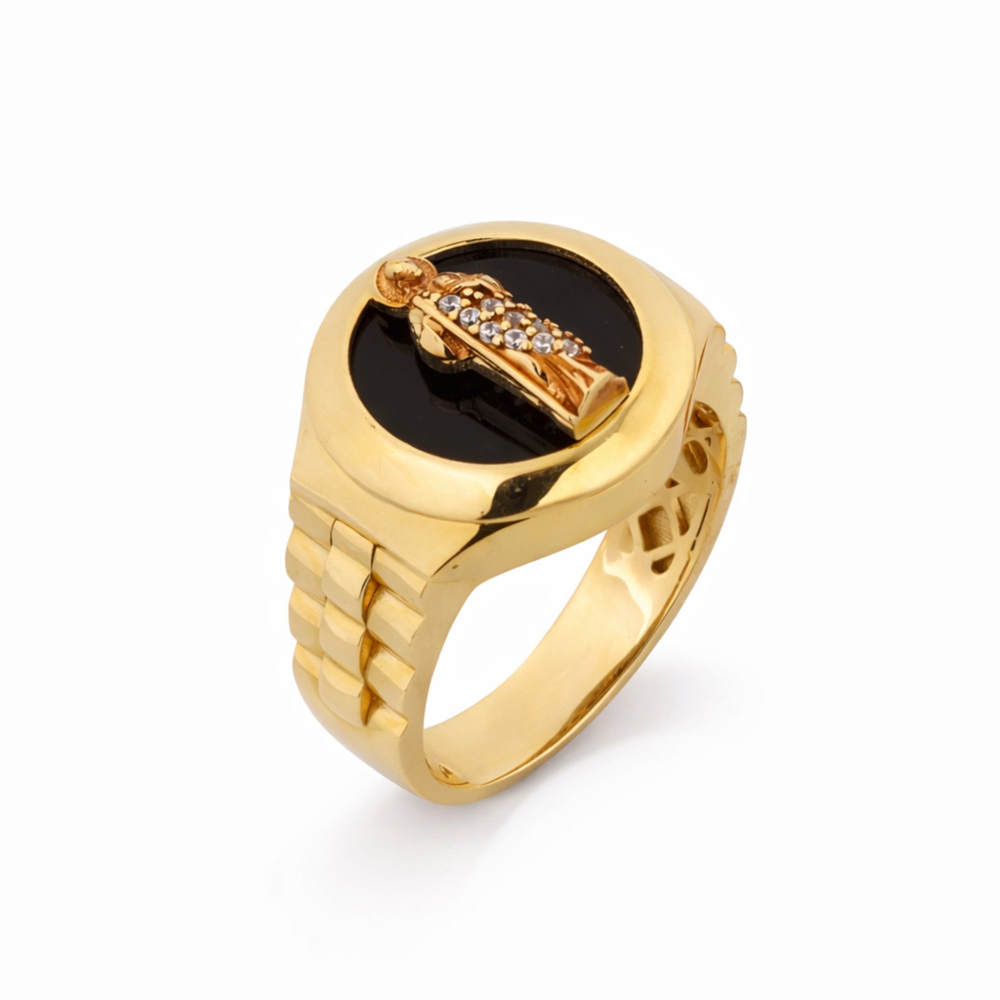 14Kt Yellow Gold Saint Jude Men’s Ring