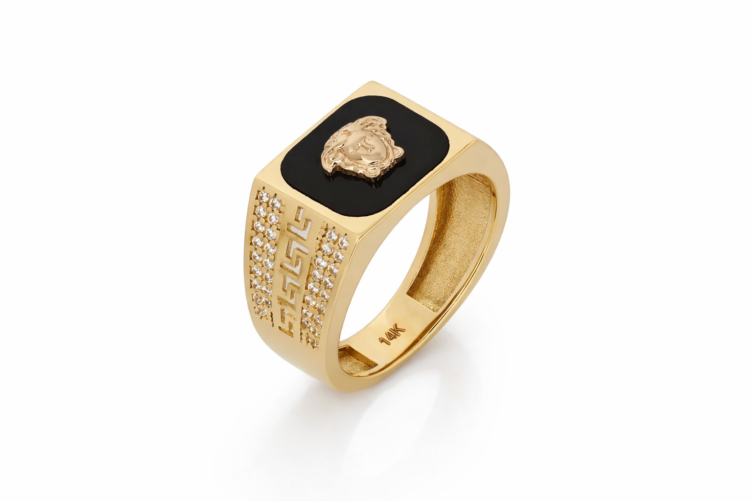 14Kt Yellow Gold Medusa Men’s Ring
