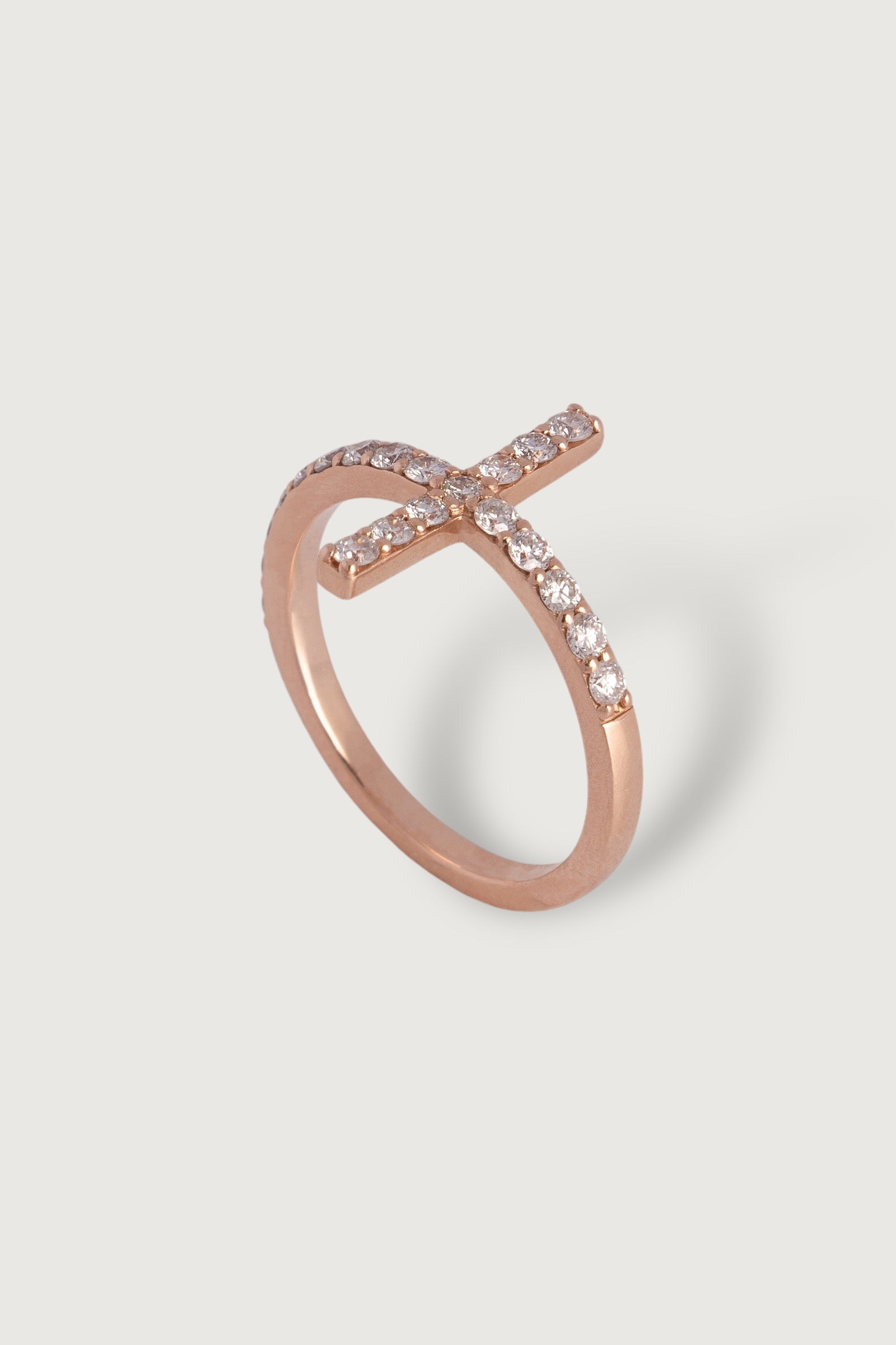 LUMINOUS CROSS BAND RING