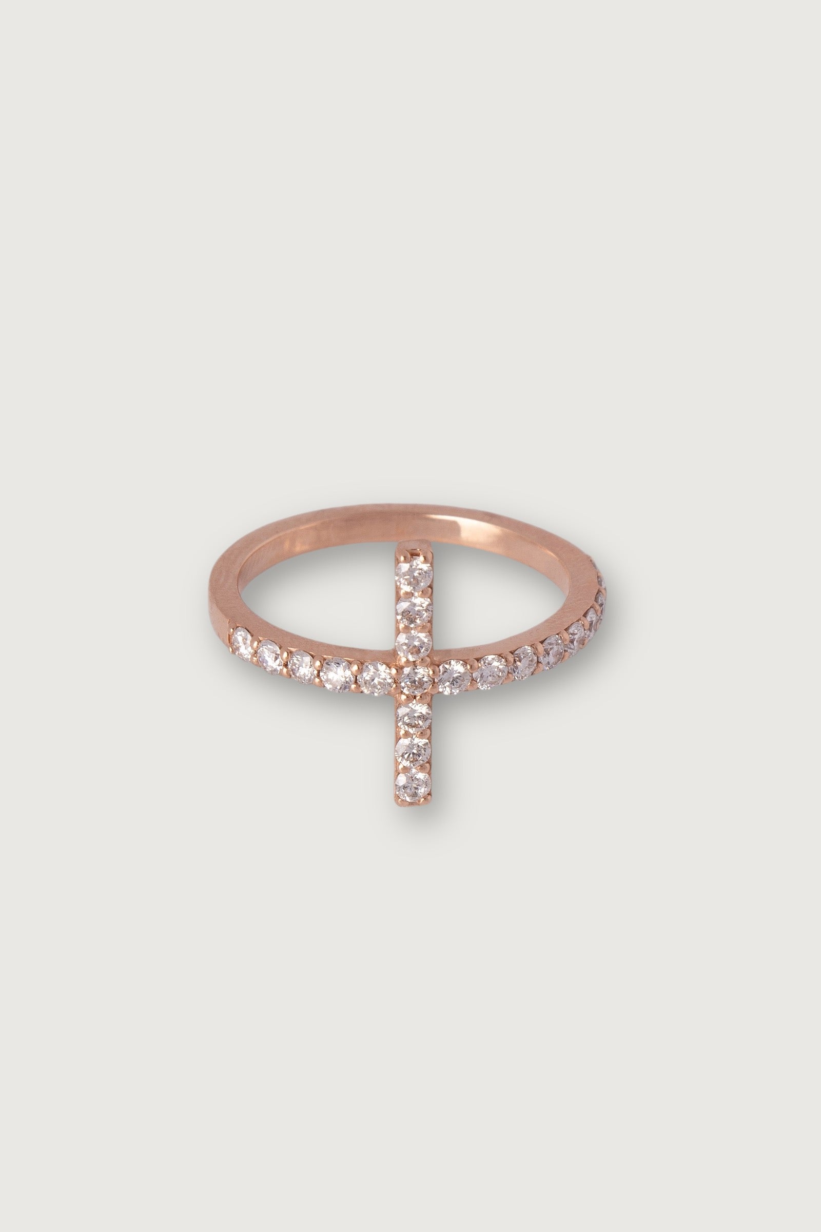 LUMINOUS CROSS BAND RING