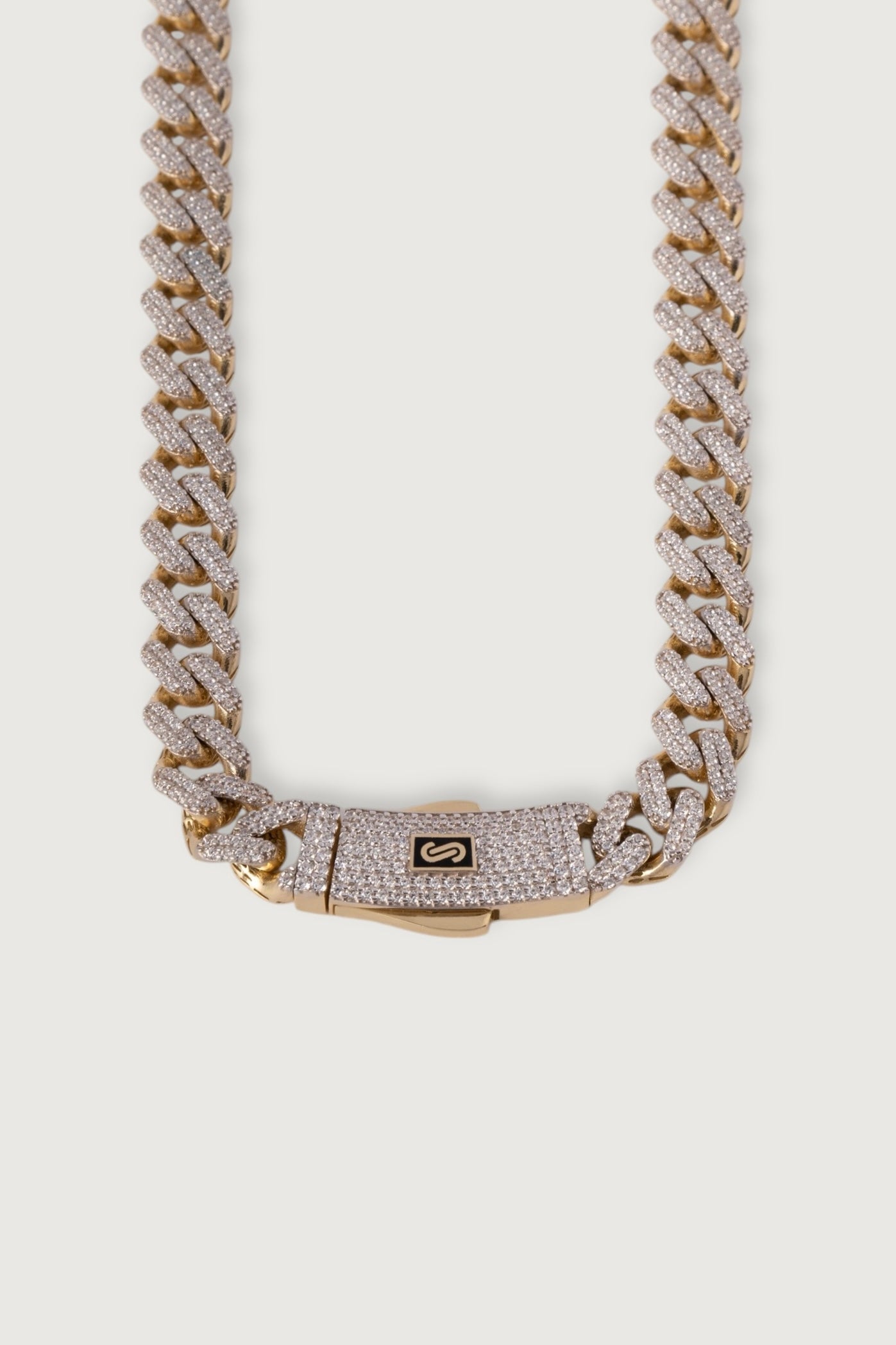 8mm Monaco Cuban Link Chain - Fully Iced Out