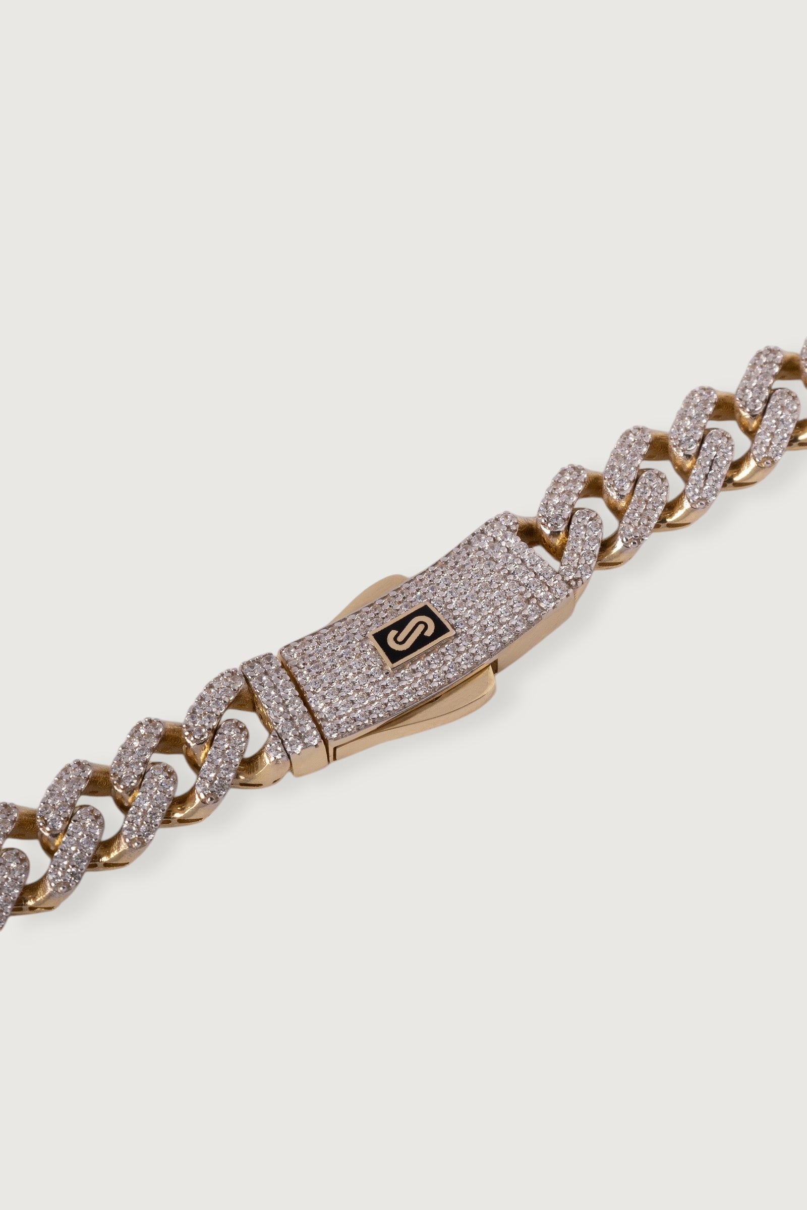 8mm Monaco Cuban Link Chain - Fully Iced Out