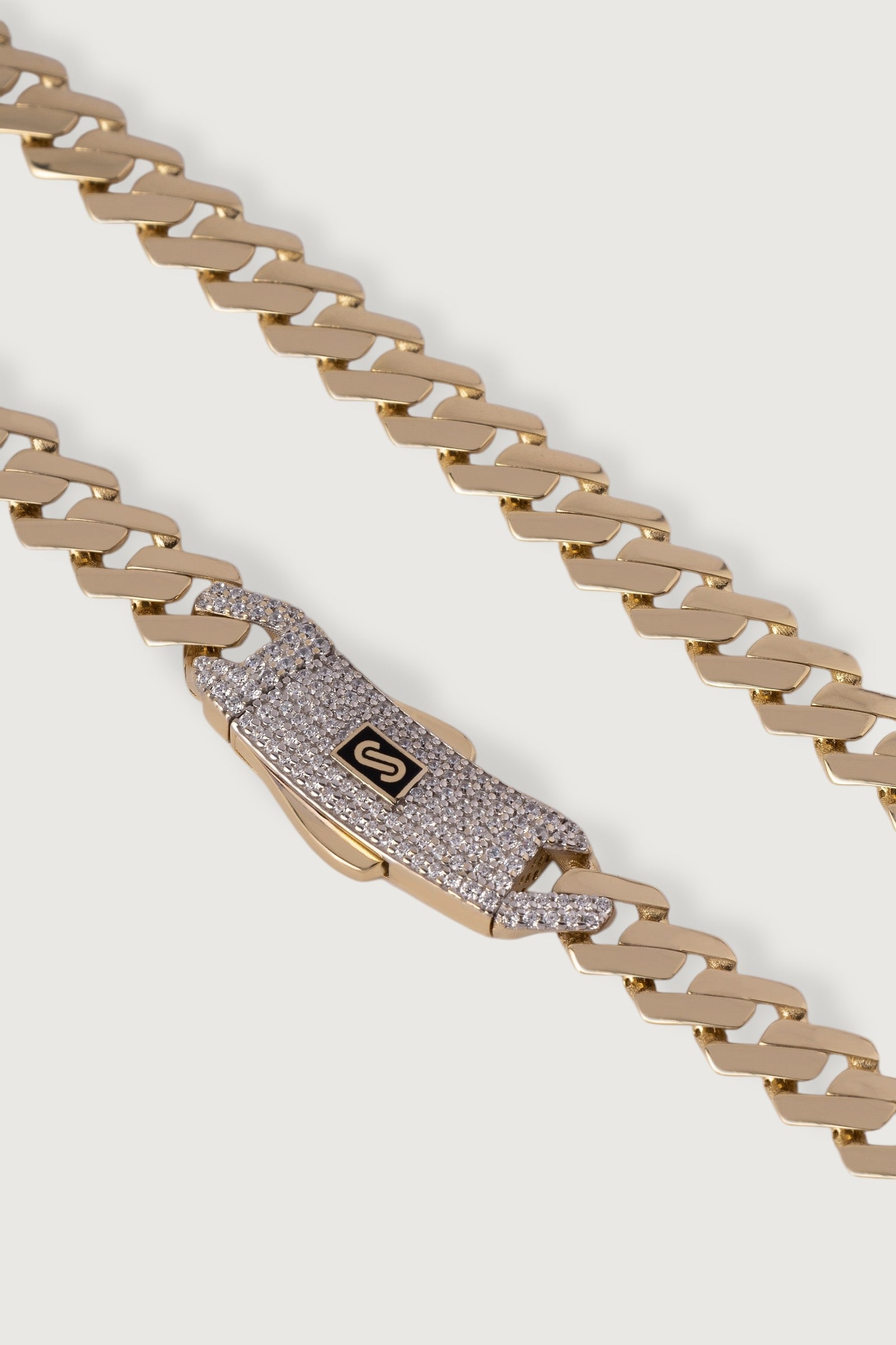 6mm Monaco Edge Cuban Chain with Security Clasp
