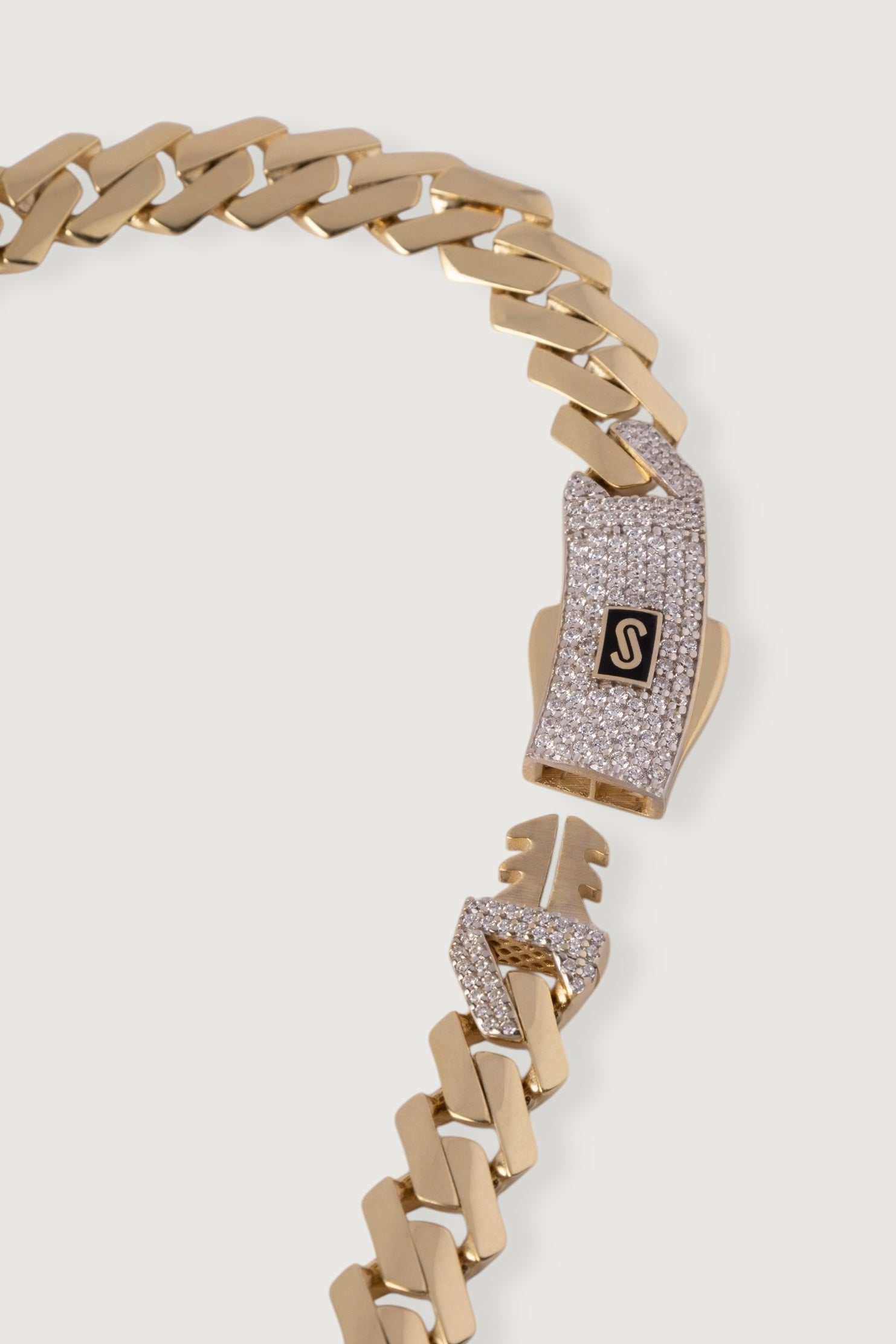 6mm Monaco Edge Cuban Chain with Security Clasp