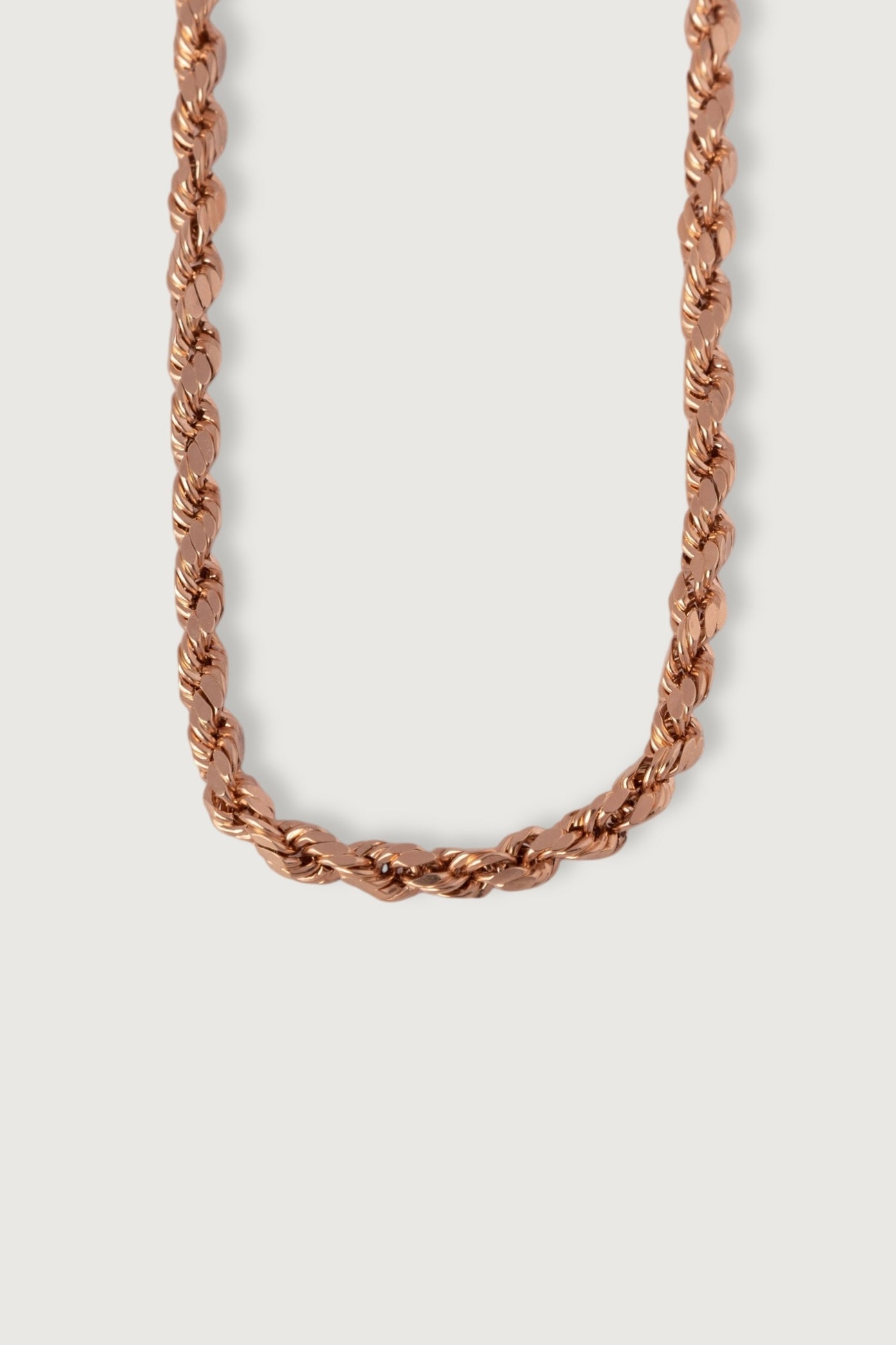 4MM PINK GOLD ROPE CHAIN - 24"