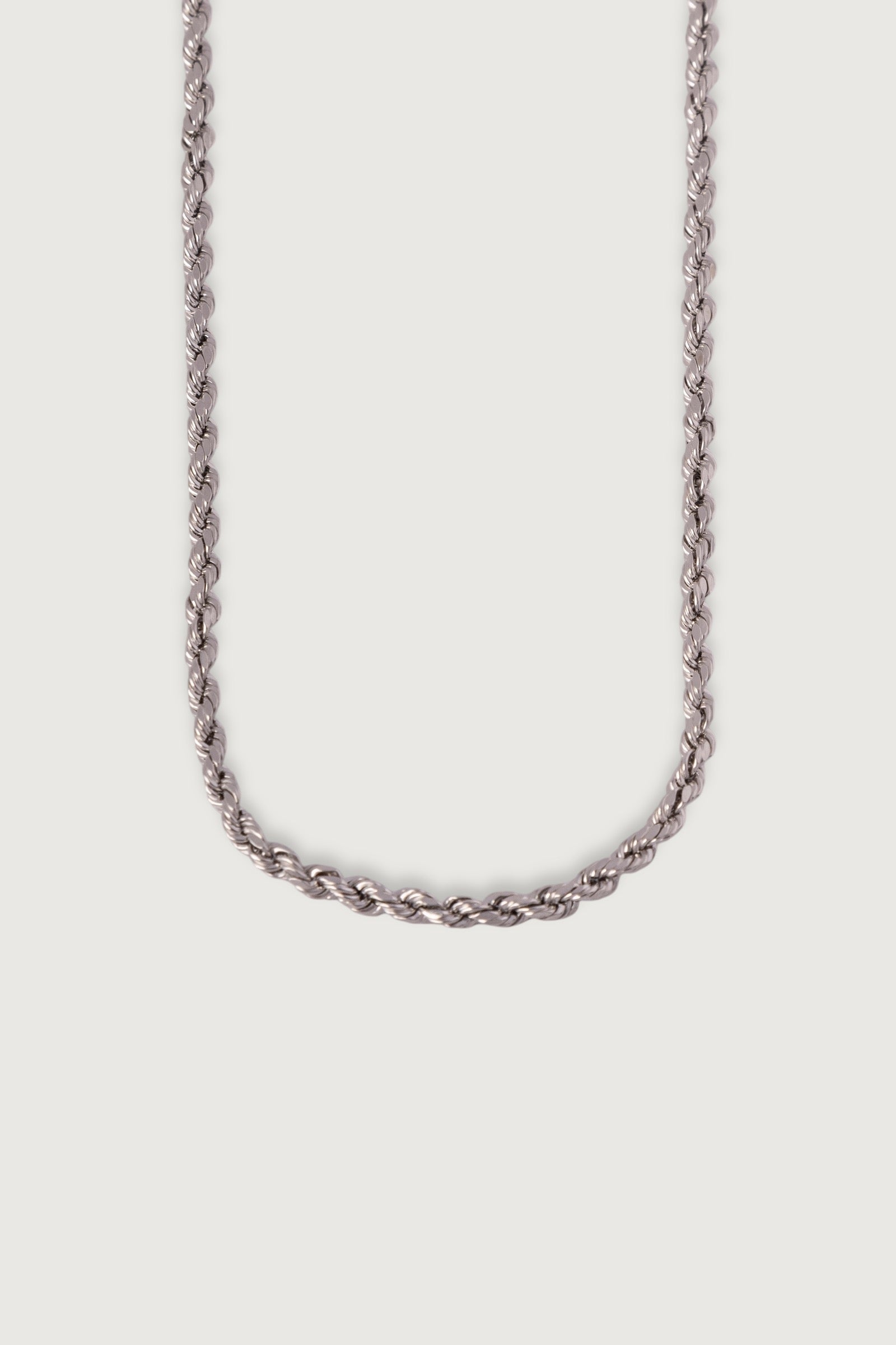 2mm White Gold Rope Chain - 24"