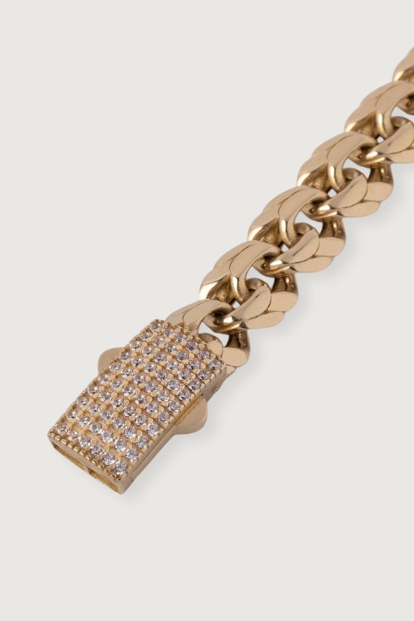 Chinese Link Bracelet with Pavé Clasp