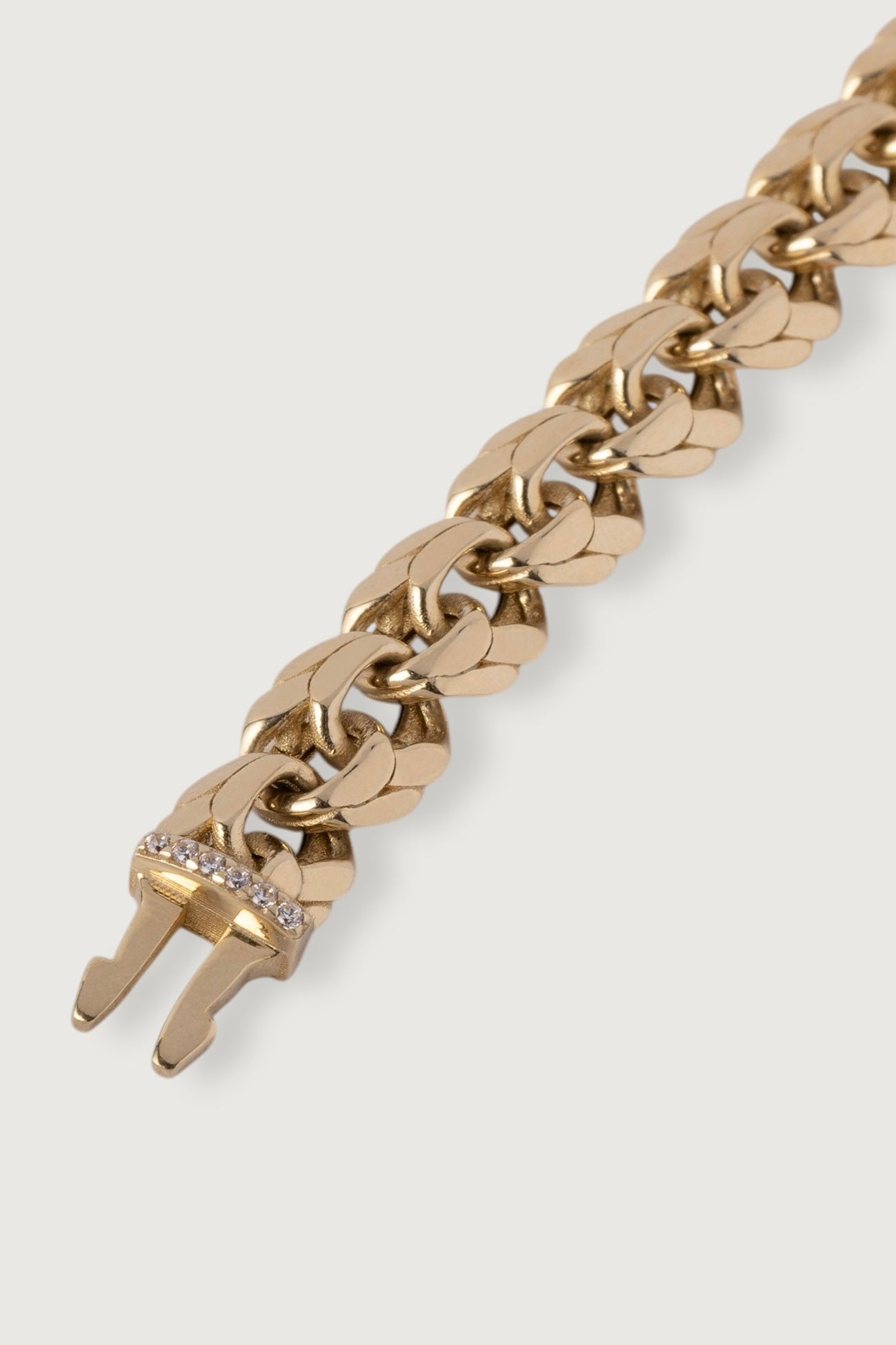 Chinese Link Bracelet with Pavé Clasp