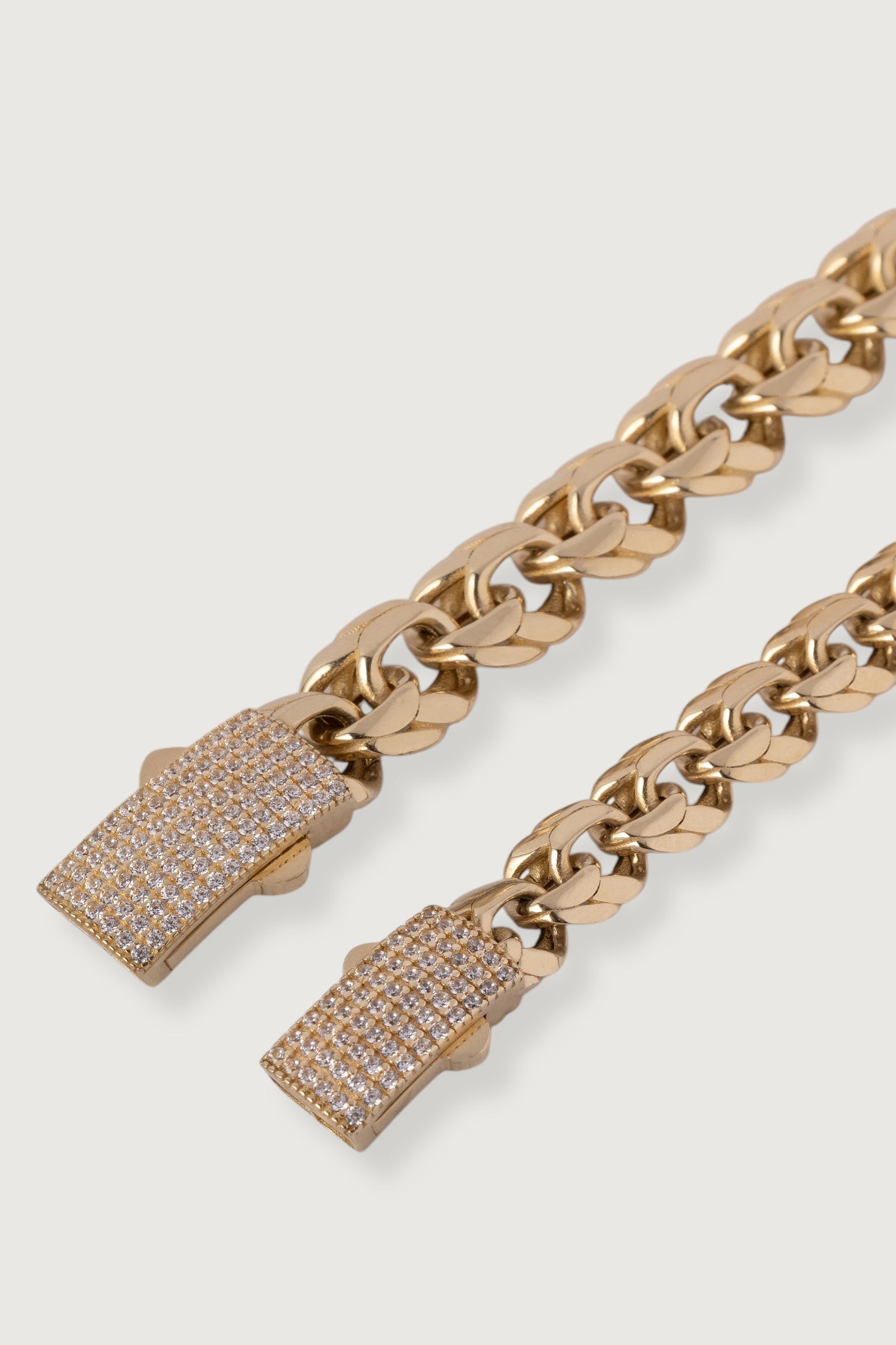 Chinese Link Bracelet with Pavé Clasp