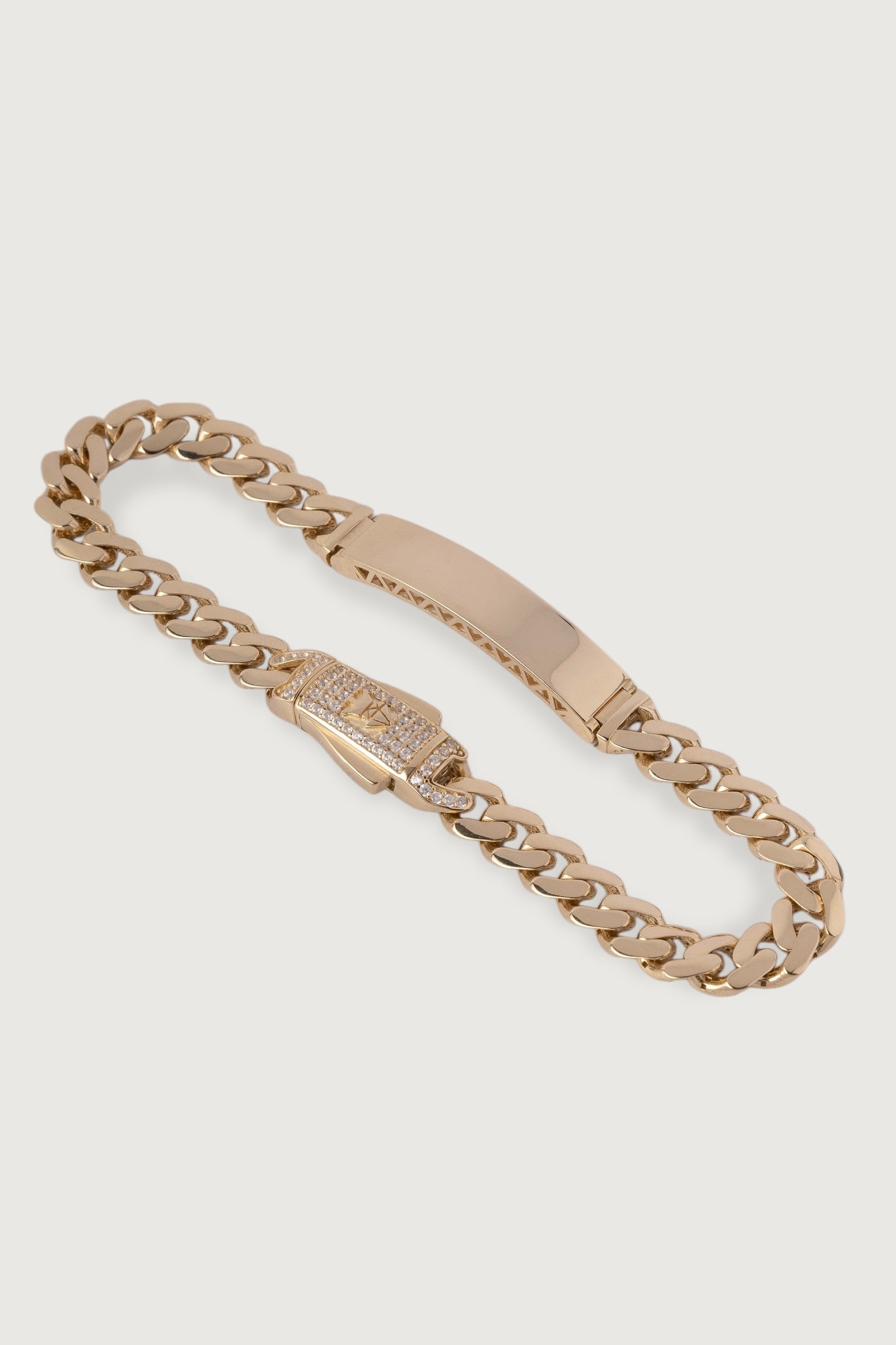 7mm Custom Plate Signature Clasp Cuban Bracelet - 8"