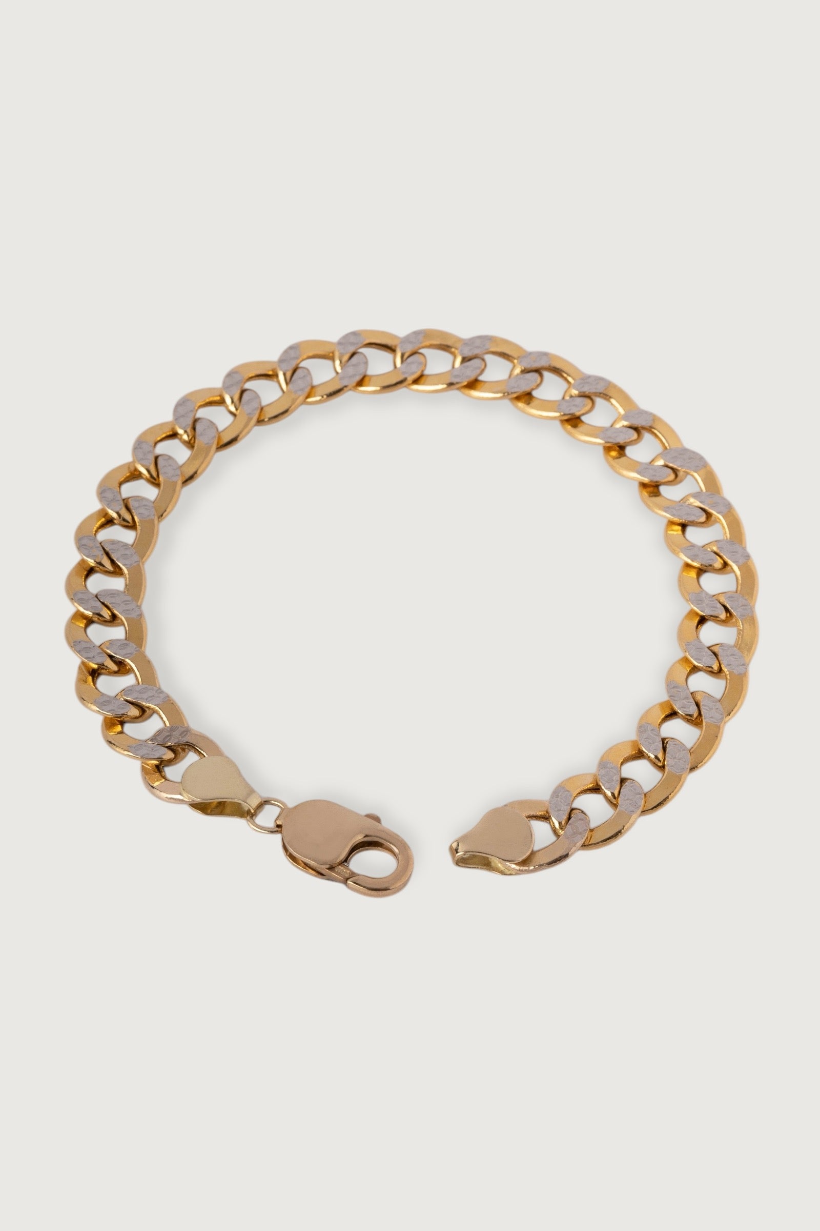 9mm Diamond Curb Cuban Bracelet - 8"