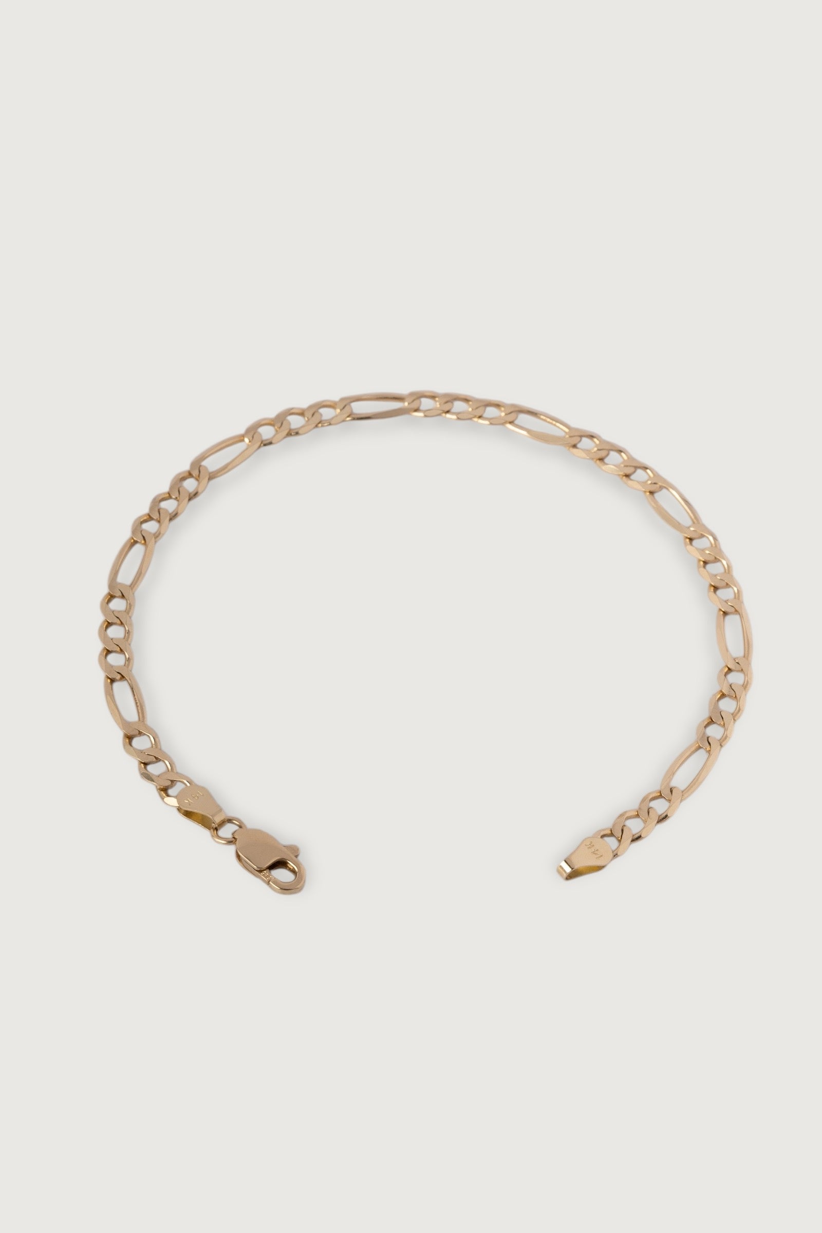 4mm Figaro Bracelet - 7"