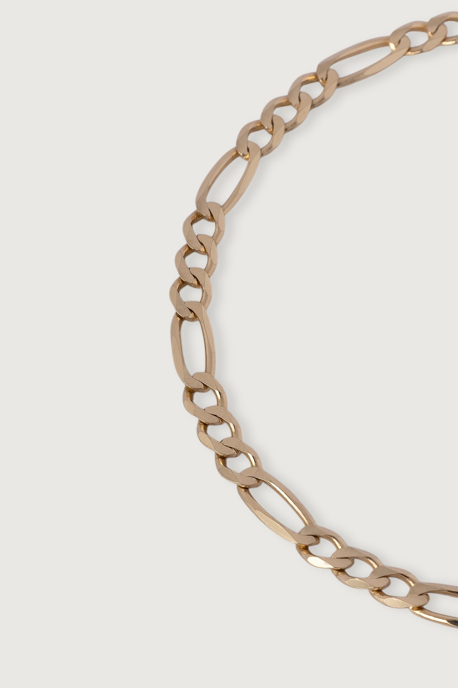 4mm Figaro Bracelet - 7"