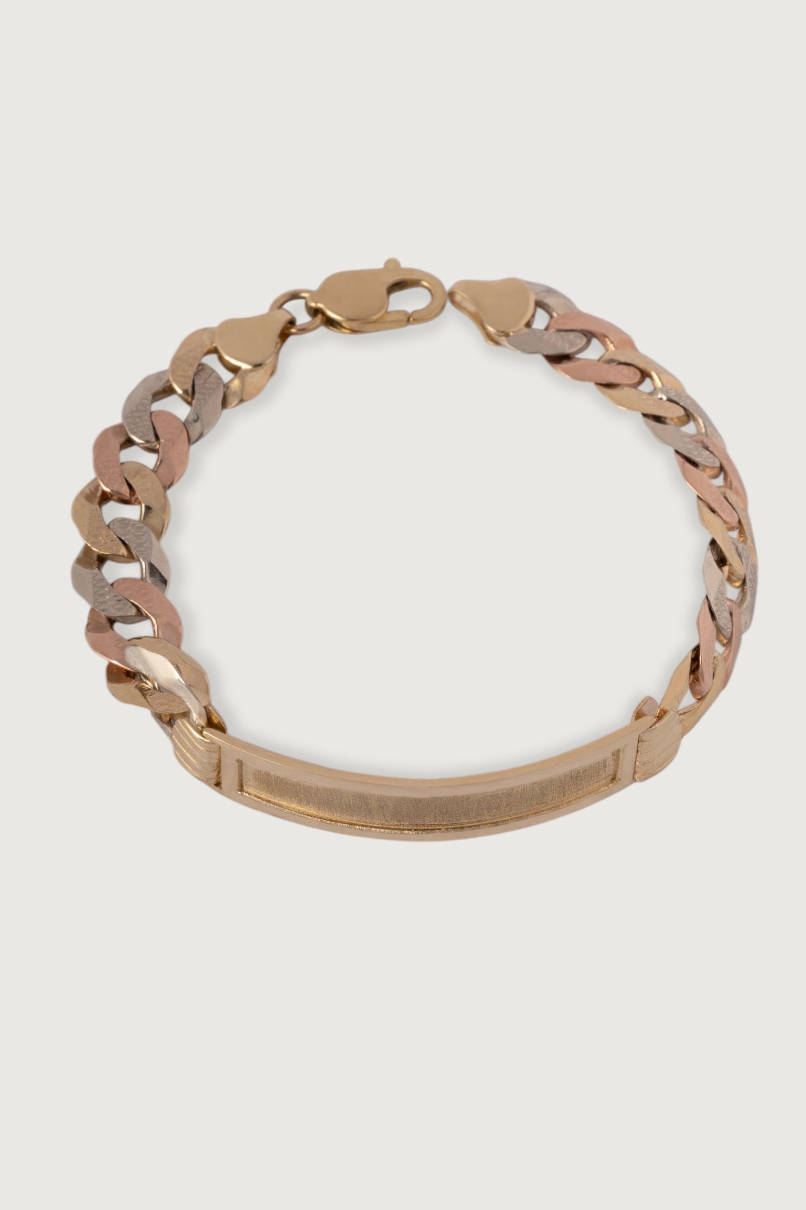 LUXE TRI-GOLD CURB CUBAN BRACELET