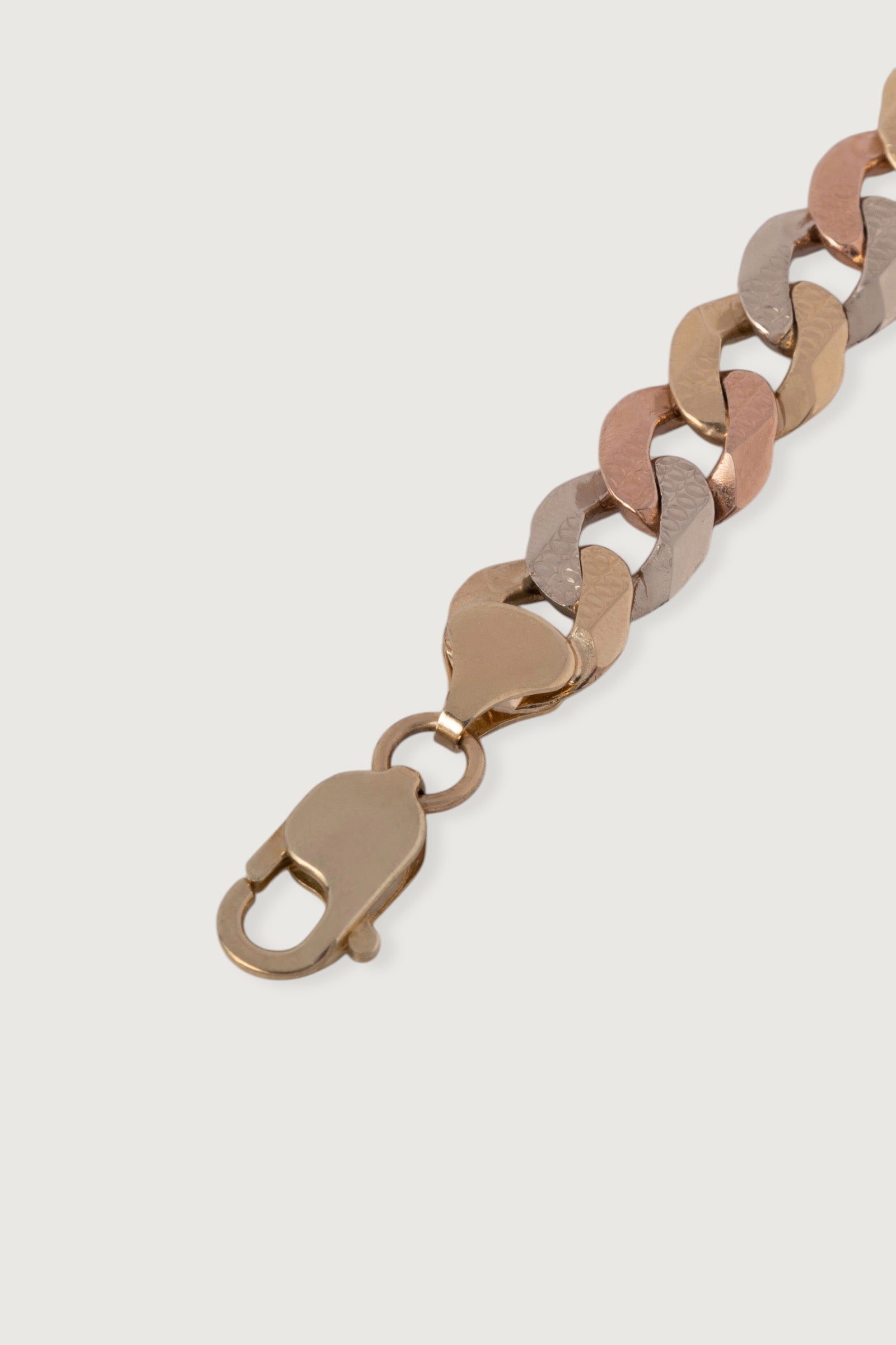 LUXE TRI-GOLD CURB CUBAN BRACELET
