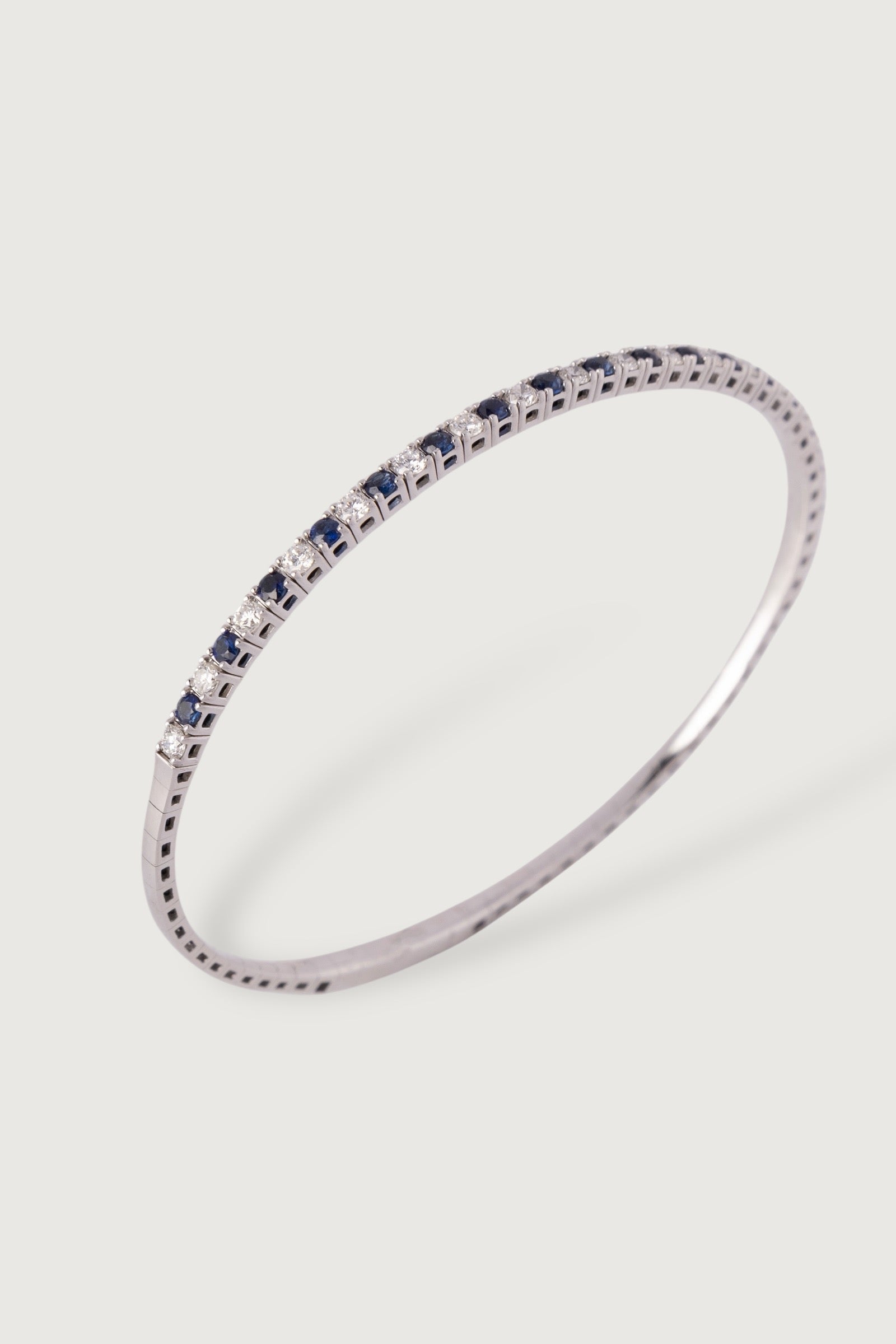 SAPPHIRE AND DIAMOND TENNIS BRACELET
