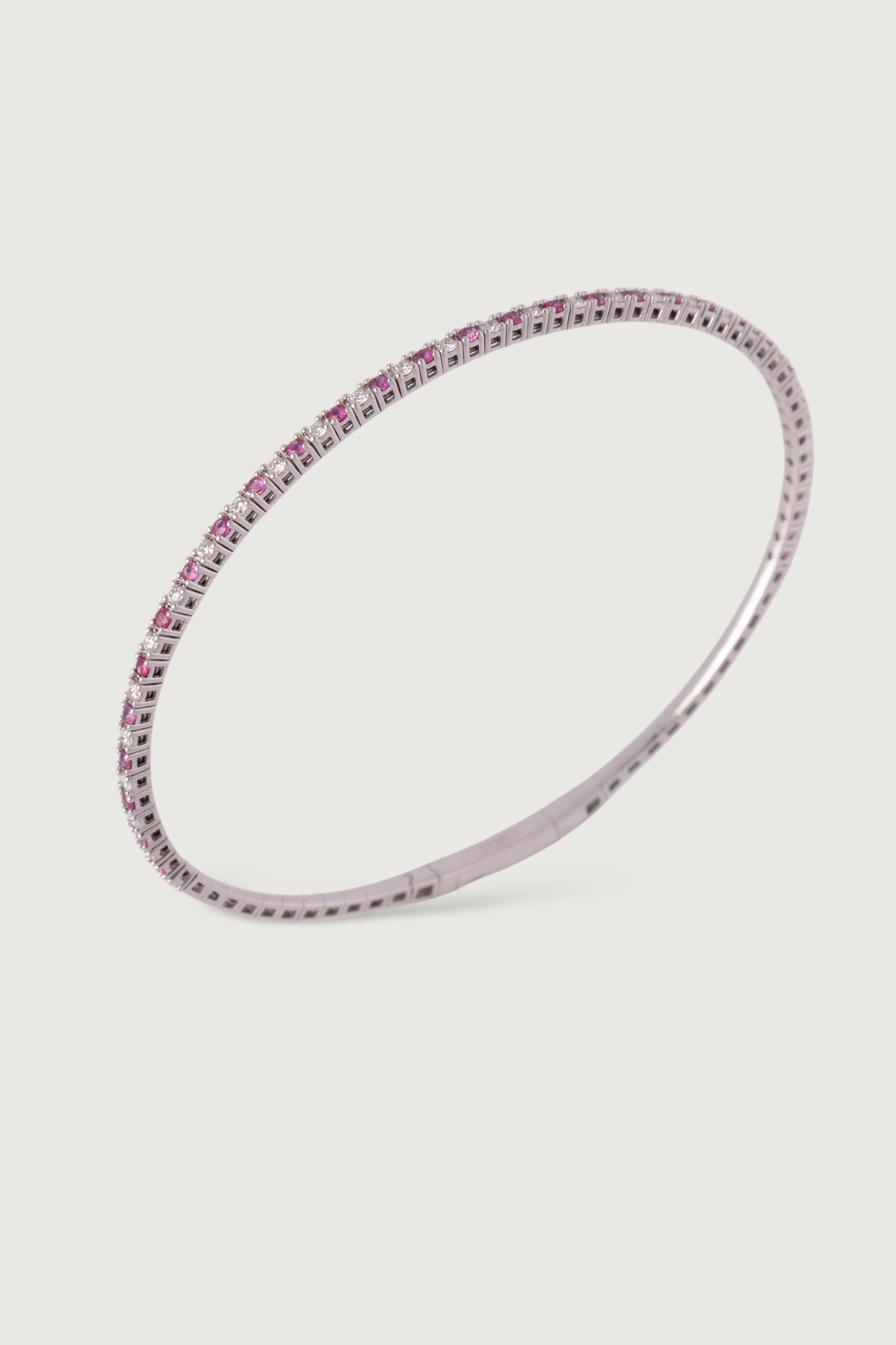 DIAMOND AND RUBY TENNIS BRACELET