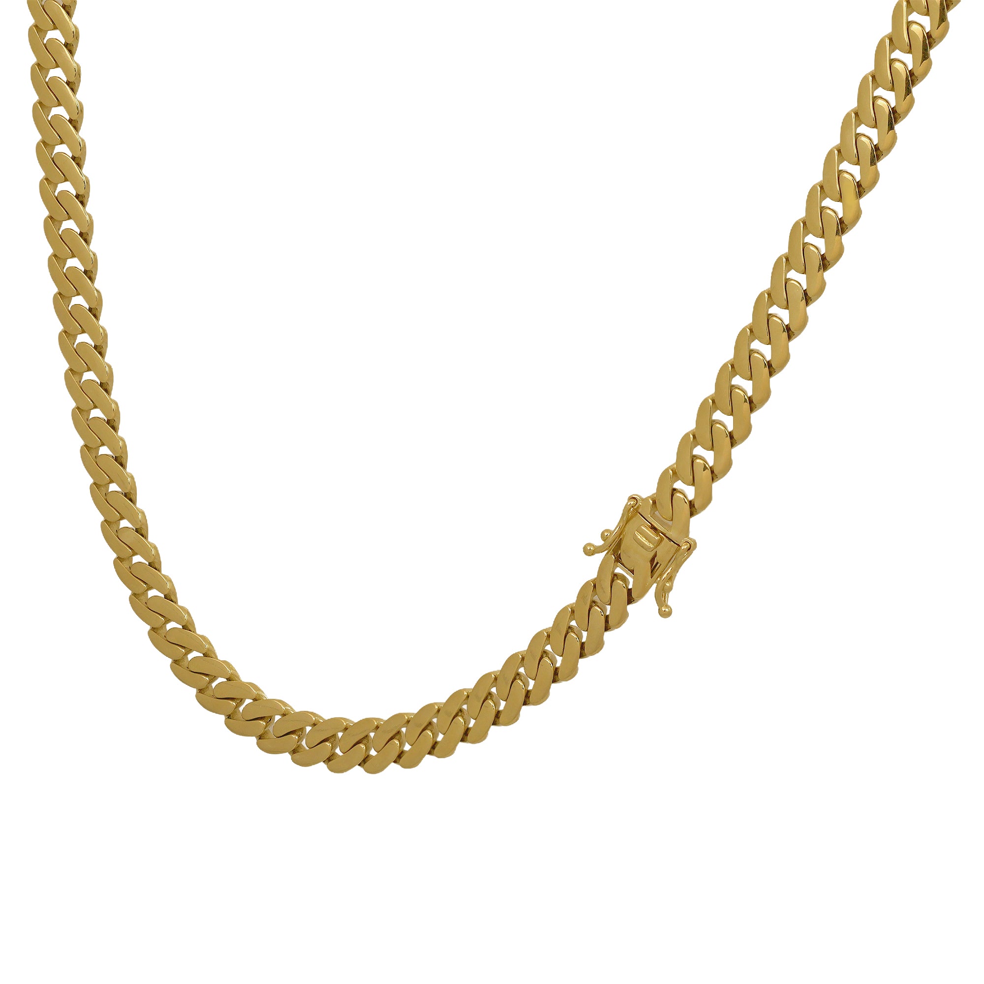 10K Yellow Gold 8mm x 26" Cuban Link Chain with Box Clasp