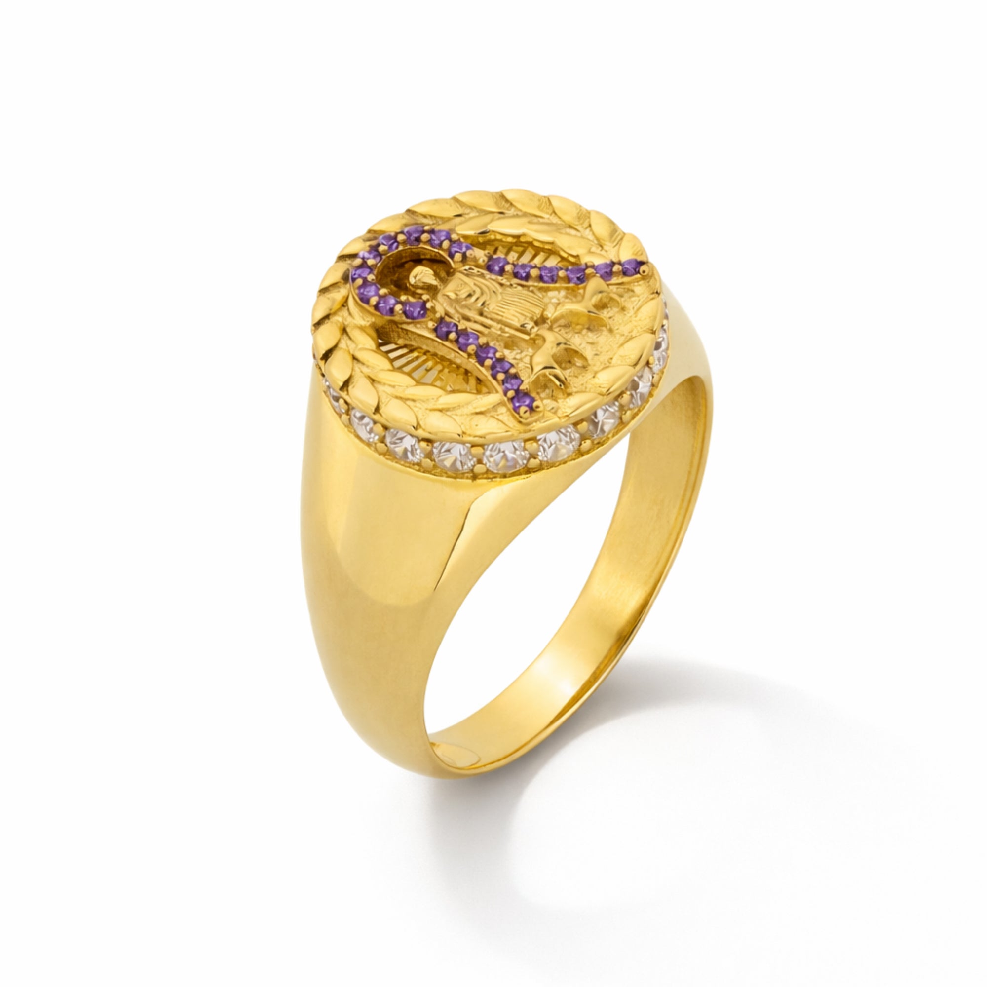 10Kt Yellow Gold San Lazaro Men’s Ring