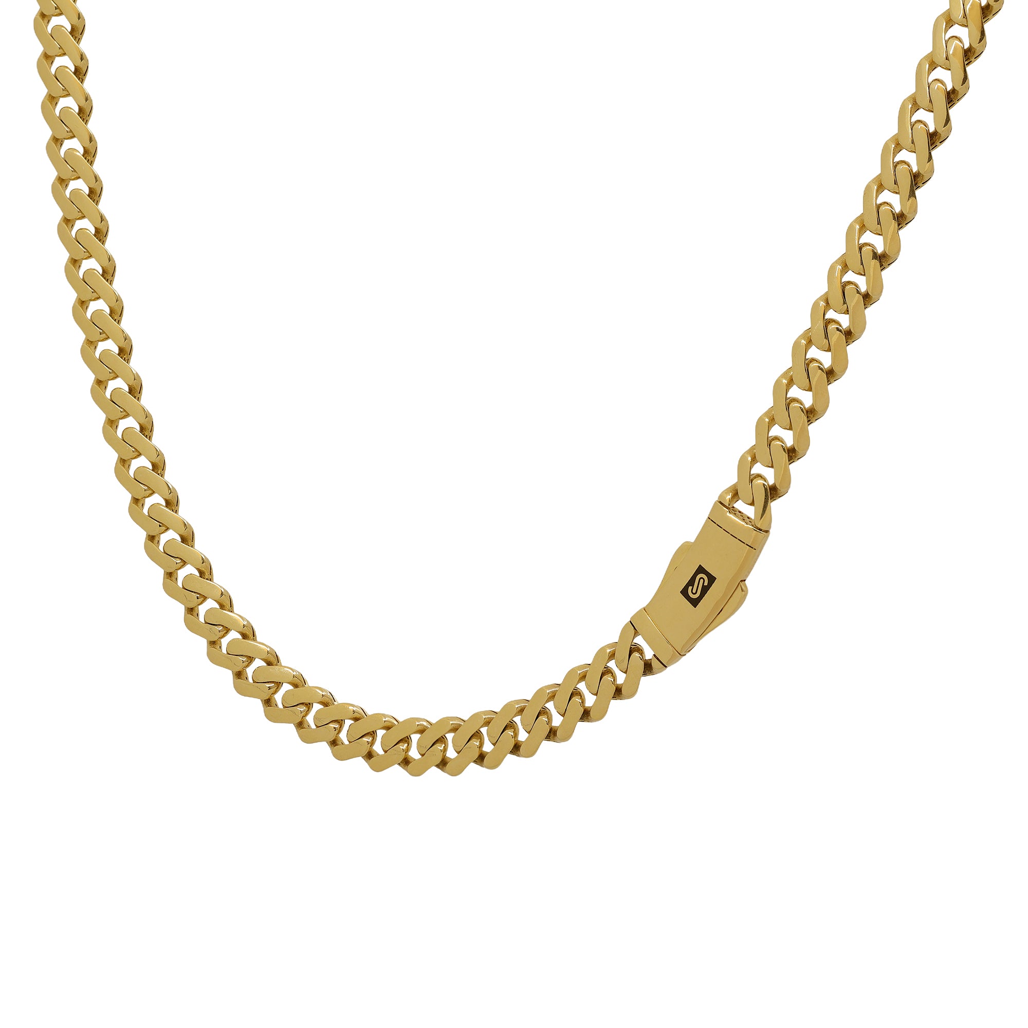 14K Yellow Gold Monaco Link Chain