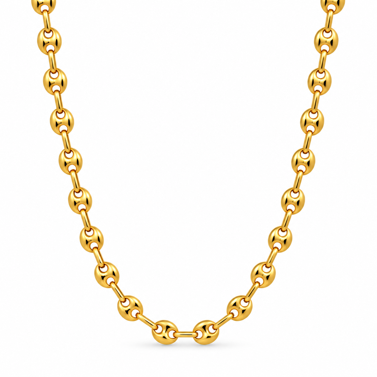 18K Yellow Gold Puffed Mariner Chain - 20'' x 6.4g