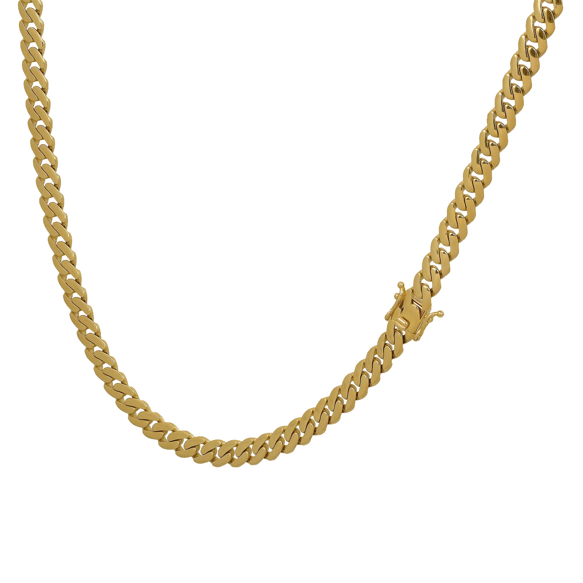 10K Yellow Gold 6.5mm x 24" Cuban Link Chain with Box Clasp