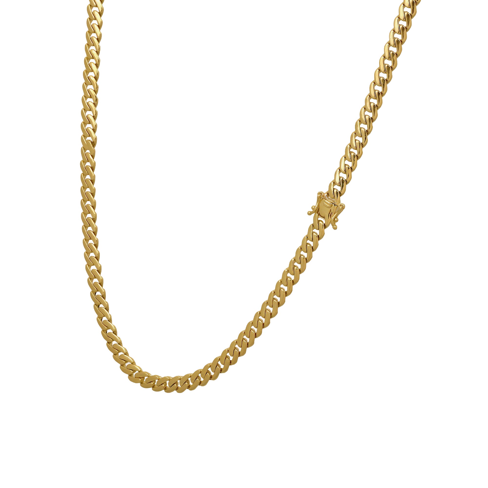 10K Yellow Gold 5mm x 16" Cuban Link Chain with Box Clasp