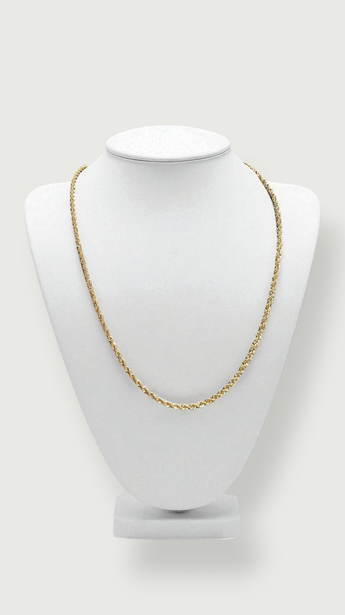 3.3MM ROPE CHAIN 18k - 22"